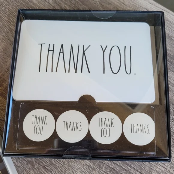 Rae Dunn Thank You Card Sticker Pen Set NEW - Picture 2 of 7